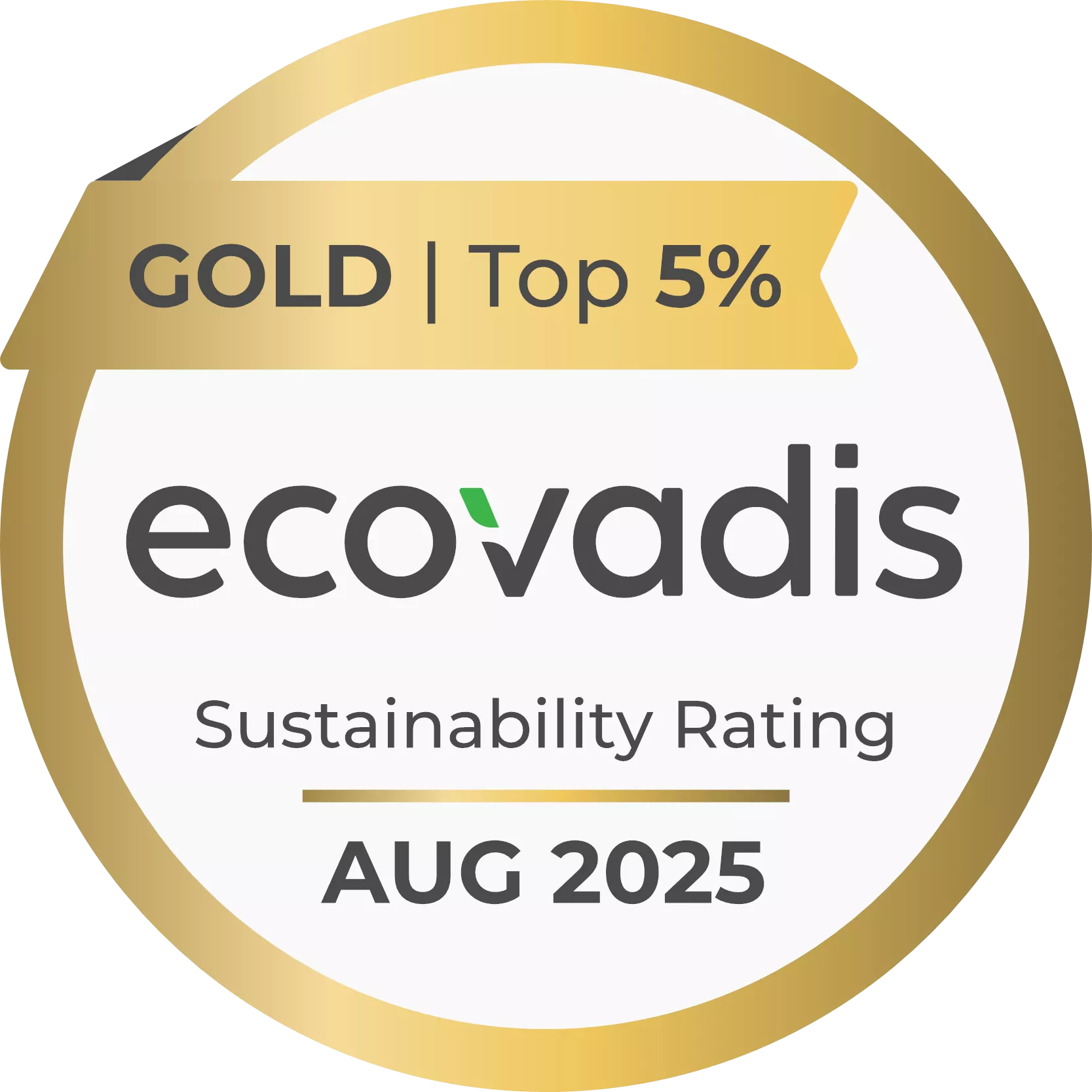 EcoVadis 金牌評級(2025)的LOGO
