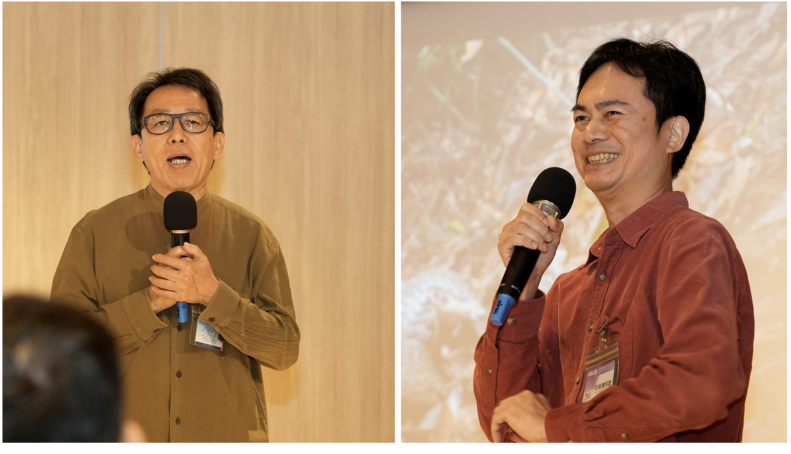 論壇講者:觀樹教育基金會 洪粹然執行長(右)、屏東科技大學孫敬閔老師(左)