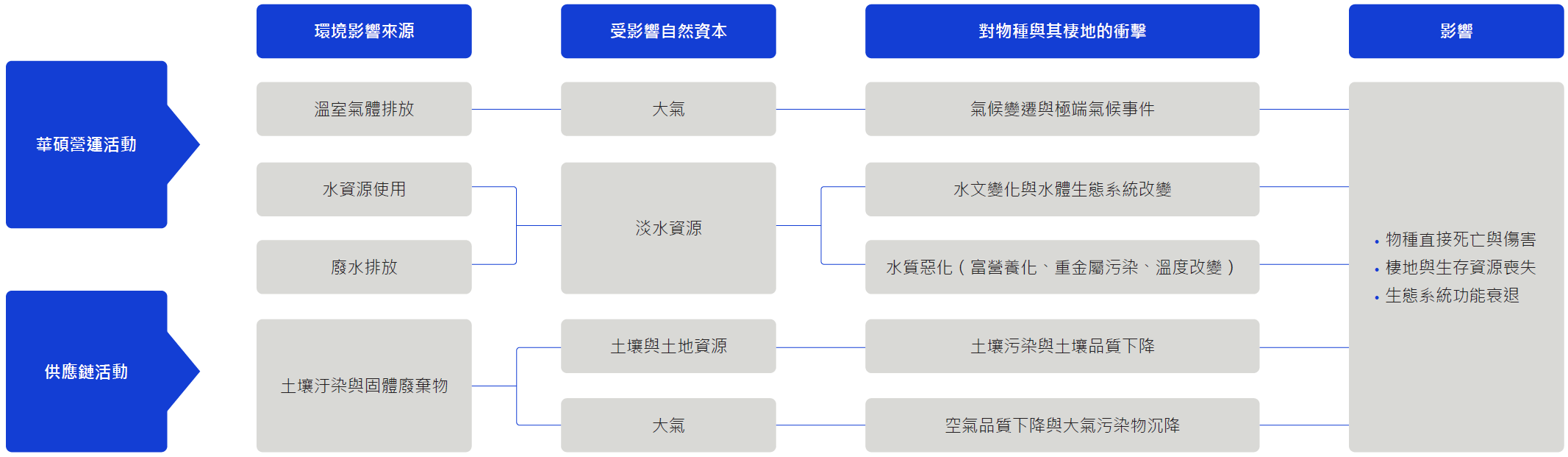 華碩自然資本衝擊路徑