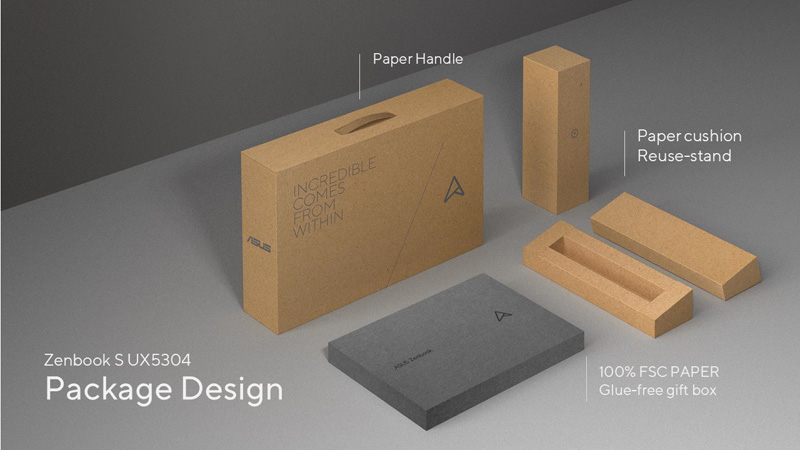 Zenbook UX5304 Plastic-free packaging design