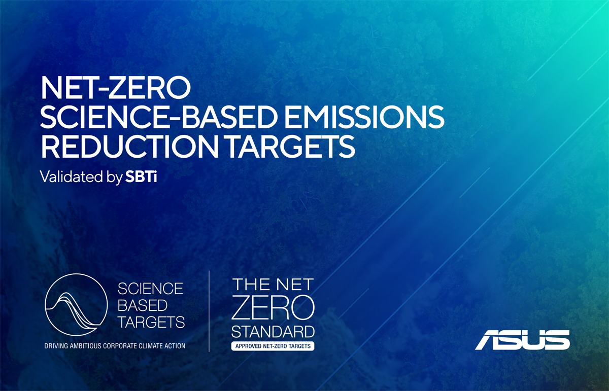 ASUS Net-zero Science-based Emissions Reduction Targets Validated by SBTi